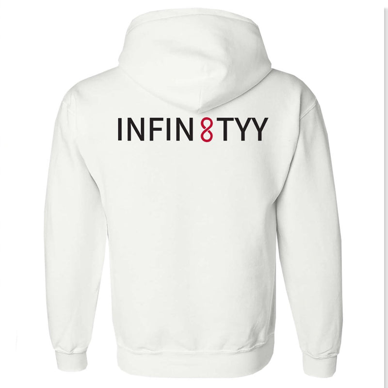 White INFINITYY Hoodie (UNISEX)