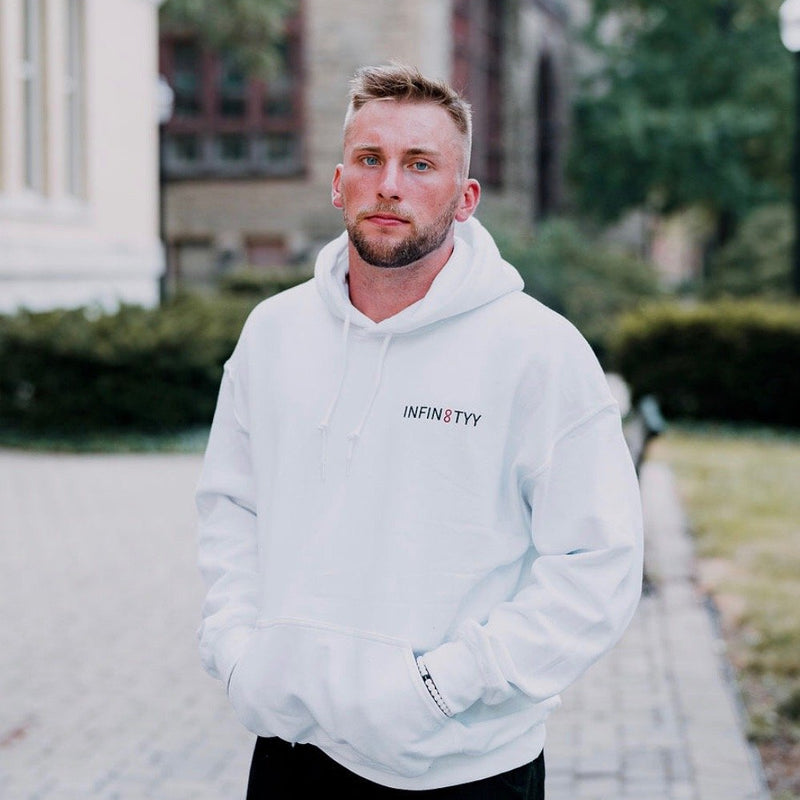 White INFINITYY Hoodie (UNISEX)