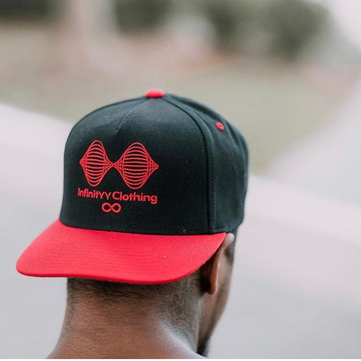 Black & Red Infinityy Clothing Snap Back