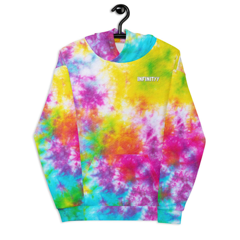 Pink/yellow tie die Unisex Hoodie