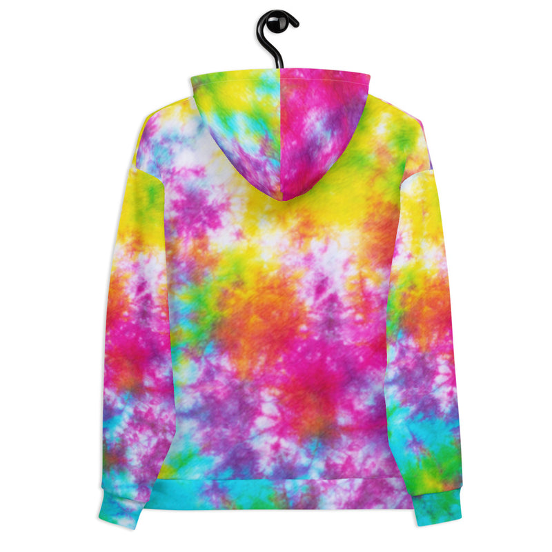 Pink/yellow tie die Unisex Hoodie