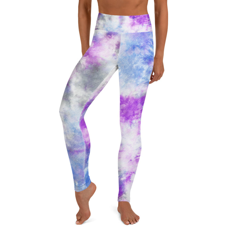 Purple tie die Leggings