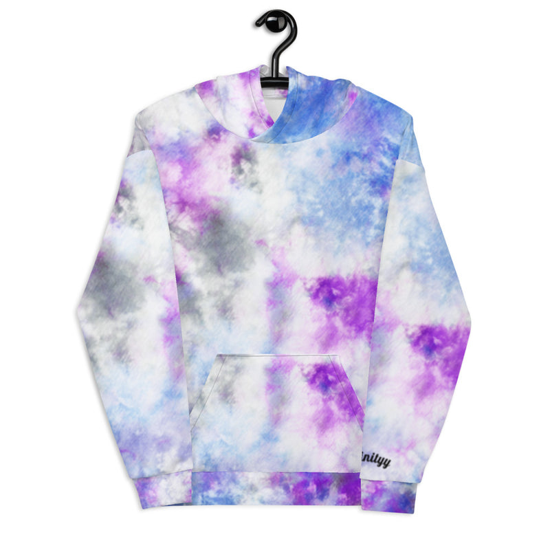 Purple tie dye Unisex Hoodie